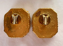 Load image into Gallery viewer, CHANEL MASSIVE GREEN FAUX GEM VINTAGE RUNWAY EARRING