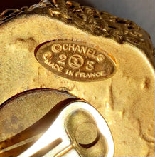 Load image into Gallery viewer, CHANEL MASSIVE GREEN FAUX GEM VINTAGE RUNWAY EARRING