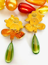 Load image into Gallery viewer, CHANEL IMPORTANT AND RARE MASSIVE GRIPOIX FLORAL EARRINGS 1991