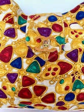 Load image into Gallery viewer, CHANEL SPLENDID & RARE GRIPOIX JEWEL PRINT LARGE WHITE LEATHER HANDBAG