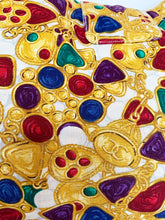 Load image into Gallery viewer, CHANEL SPLENDID & RARE GRIPOIX JEWEL PRINT LARGE WHITE LEATHER HANDBAG