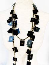 Load image into Gallery viewer, CHANEL RARE 54 PLEXI-LUCITE CC CHARMS RUNWAY 1994 LEATHER NECKLACE XXL 200 cm