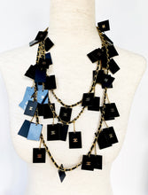 Load image into Gallery viewer, CHANEL RARE 54 PLEXI-LUCITE CC CHARMS RUNWAY 1994 LEATHER NECKLACE XXL 200 cm