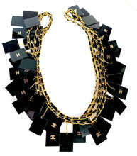 Load image into Gallery viewer, CHANEL RARE 54 PLEXI-LUCITE CC CHARMS RUNWAY 1994 LEATHER NECKLACE XXL 200 cm