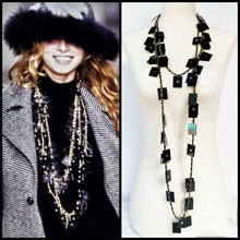 Load image into Gallery viewer, CHANEL RARE 54 PLEXI-LUCITE CC CHARMS RUNWAY 1994 LEATHER NECKLACE XXL 200 cm