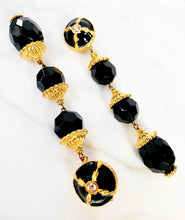Load image into Gallery viewer, GERARD YOSCA DRAMATIC 5 INCH 1980s SHOULDER DUSTER EARRINGS