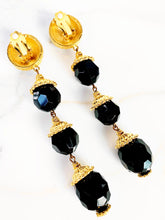Load image into Gallery viewer, GERARD YOSCA DRAMATIC 5 INCH 1980s SHOULDER DUSTER EARRINGS