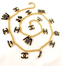 Load image into Gallery viewer, CHANEL RARE 17 HUGE CHARM VINTAGE NECKLACE BELT