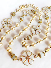 Load image into Gallery viewer, CHANEL EXCEPTIONAL GRIPOIX POURED GLASS CAMELLIA PEARL SAUTOIR