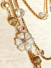 Load image into Gallery viewer, CHANEL EXCEPTIONAL GRIPOIX POURED GLASS CAMELLIA PEARL SAUTOIR