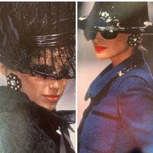 Load image into Gallery viewer, CHANEL MASSIVE LUCITE CRYSTAL FLOWER EARRINGS HAUTE COUTURE 1991