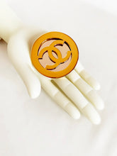 Load image into Gallery viewer, CHANEL MIRROR LOGO TWO TONE MASSIVE BROOCH 1980s