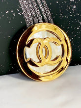 Load image into Gallery viewer, CHANEL MIRROR LOGO TWO TONE MASSIVE BROOCH 1980s