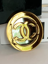 Load image into Gallery viewer, CHANEL MIRROR LOGO TWO TONE MASSIVE BROOCH 1980s