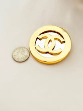 Load image into Gallery viewer, CHANEL MIRROR LOGO TWO TONE MASSIVE BROOCH 1980s