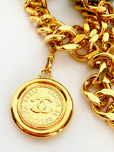 Load image into Gallery viewer, CHANEL CLASSIC GOLDEN MEDALLION CHAIN BELT NECKLACE PRISTINE