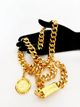 Load image into Gallery viewer, CHANEL CLASSIC GOLDEN MEDALLION CHAIN BELT NECKLACE PRISTINE