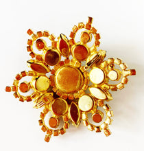 Load image into Gallery viewer, FRENCH DESIGNER RARE VINTAGE GLASS AND CRYSTAL PENDANT CLIP 90s COUTURE JEWEL