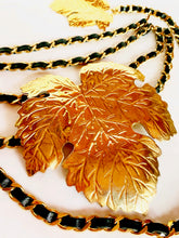 Load image into Gallery viewer, CHANEL IMPORTANT AND ICONIC RUNWAY FIG LEAF BELT NECKLACE 1991