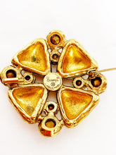 Load image into Gallery viewer, CHANEL ROBERT GOOSSENS RARE CLOVER MALTESE CROSS CRYSTAL BROOCH ENHANCER LATE 80's