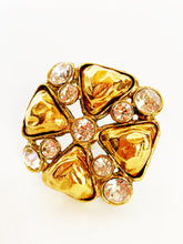 Load image into Gallery viewer, CHANEL ROBERT GOOSSENS RARE CLOVER MALTESE CROSS CRYSTAL BROOCH ENHANCER LATE 80's