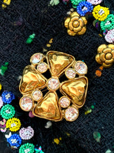 Load image into Gallery viewer, CHANEL ROBERT GOOSSENS RARE CLOVER MALTESE CROSS CRYSTAL BROOCH ENHANCER LATE 80's