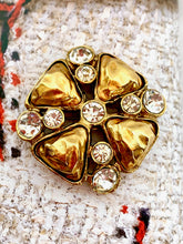 Load image into Gallery viewer, CHANEL ROBERT GOOSSENS RARE CLOVER MALTESE CROSS CRYSTAL BROOCH ENHANCER LATE 80's