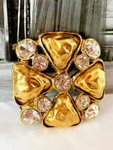 Load image into Gallery viewer, CHANEL ROBERT GOOSSENS RARE CLOVER MALTESE CROSS CRYSTAL BROOCH ENHANCER LATE 80's