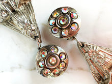 Load image into Gallery viewer, KALINGER VINTAGE 1980s IRIDESCENT CRYSTAL EMBELLISHED EARRINGS