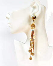 Load image into Gallery viewer, SUPREMELY ELEGANT 1980s FRENCH 6 INCH SHOULDER DUSTER EARRINGS
