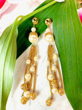 Load image into Gallery viewer, SUPREMELY ELEGANT 1980s FRENCH 6 INCH SHOULDER DUSTER EARRINGS