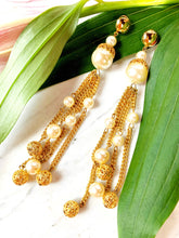 Load image into Gallery viewer, SUPREMELY ELEGANT 1980s FRENCH 6 INCH SHOULDER DUSTER EARRINGS