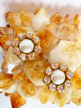 Load image into Gallery viewer, CHANEL GRIPOIX PEARL OVERSIZED CRYSTALS VINTAGE SHOWSTOPPER EARRINGS