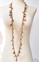 Load image into Gallery viewer, CHANEL PASTEL FANTASY RARE 17 HUGE CC CHARM VINTAGE NECKLACE BELT