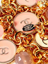 Load image into Gallery viewer, CHANEL PASTEL FANTASY RARE 17 HUGE CC CHARM VINTAGE NECKLACE BELT