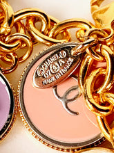 Load image into Gallery viewer, CHANEL PASTEL FANTASY RARE 17 HUGE CC CHARM VINTAGE NECKLACE BELT