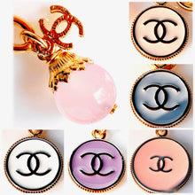 Load image into Gallery viewer, CHANEL PASTEL FANTASY RARE 17 HUGE CC CHARM VINTAGE NECKLACE BELT