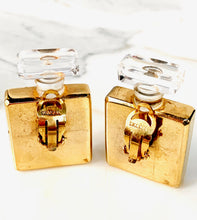 Load image into Gallery viewer, CHANEL ICONIC, VERY RARE MASSIVE PERFUME BOTTLE EARRINGS 1980s