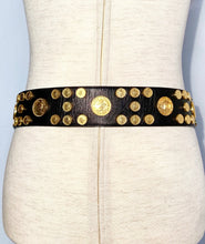 Load image into Gallery viewer, CHANEL INCREDIBLE 88 COIN GILT MEDALLION VINTAGE BELT 38.5 inch