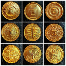 Load image into Gallery viewer, CHANEL INCREDIBLE 88 COIN GILT MEDALLION VINTAGE BELT 38.5 inch