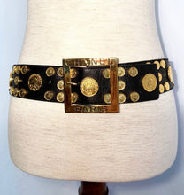 Load image into Gallery viewer, CHANEL INCREDIBLE 88 COIN GILT MEDALLION VINTAGE BELT 38.5 inch