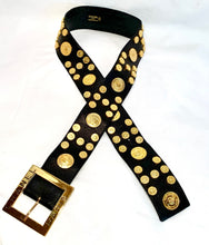 Load image into Gallery viewer, CHANEL INCREDIBLE 88 COIN GILT MEDALLION VINTAGE BELT 38.5 inch