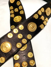 Load image into Gallery viewer, CHANEL INCREDIBLE 88 COIN GILT MEDALLION VINTAGE BELT 38.5 inch
