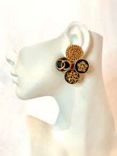Load image into Gallery viewer, CHANEL LOGO MEDALLION COIN EARRINGS - Pristine