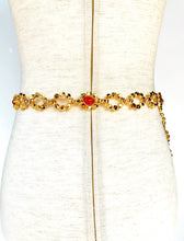 Load image into Gallery viewer, EDOUARD RAMBAUD RARE 1980s RED/ORANGE CHATELAINE CHAIN BELT
