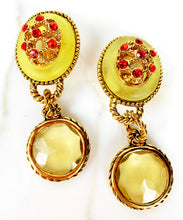 Load image into Gallery viewer, CLAIRE DEVE PARIS SPECTACULAR FRENCH 1980s CRYSTAL DROP EARRINGS