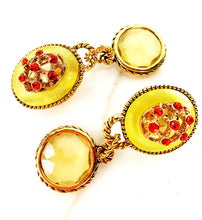 Load image into Gallery viewer, CLAIRE DEVE PARIS SPECTACULAR FRENCH 1980s CRYSTAL DROP EARRINGS