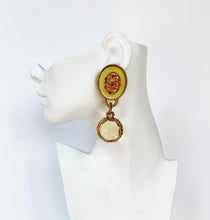 Load image into Gallery viewer, CLAIRE DEVE PARIS SPECTACULAR FRENCH 1980s CRYSTAL DROP EARRINGS