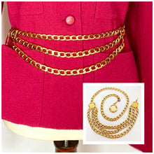 Load image into Gallery viewer, CHANEL 3 LAYERED BELT NECKLACE WITH 3 MEDALLION COINS