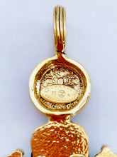 Load image into Gallery viewer, CHANEL MASSIVE BYZANTINE COIN GRIPOIX POURED GLASS AND GRIPOIX PEARL PENDANT NECKLACE VINTAGE 1993 ROBERT GOOSSENS